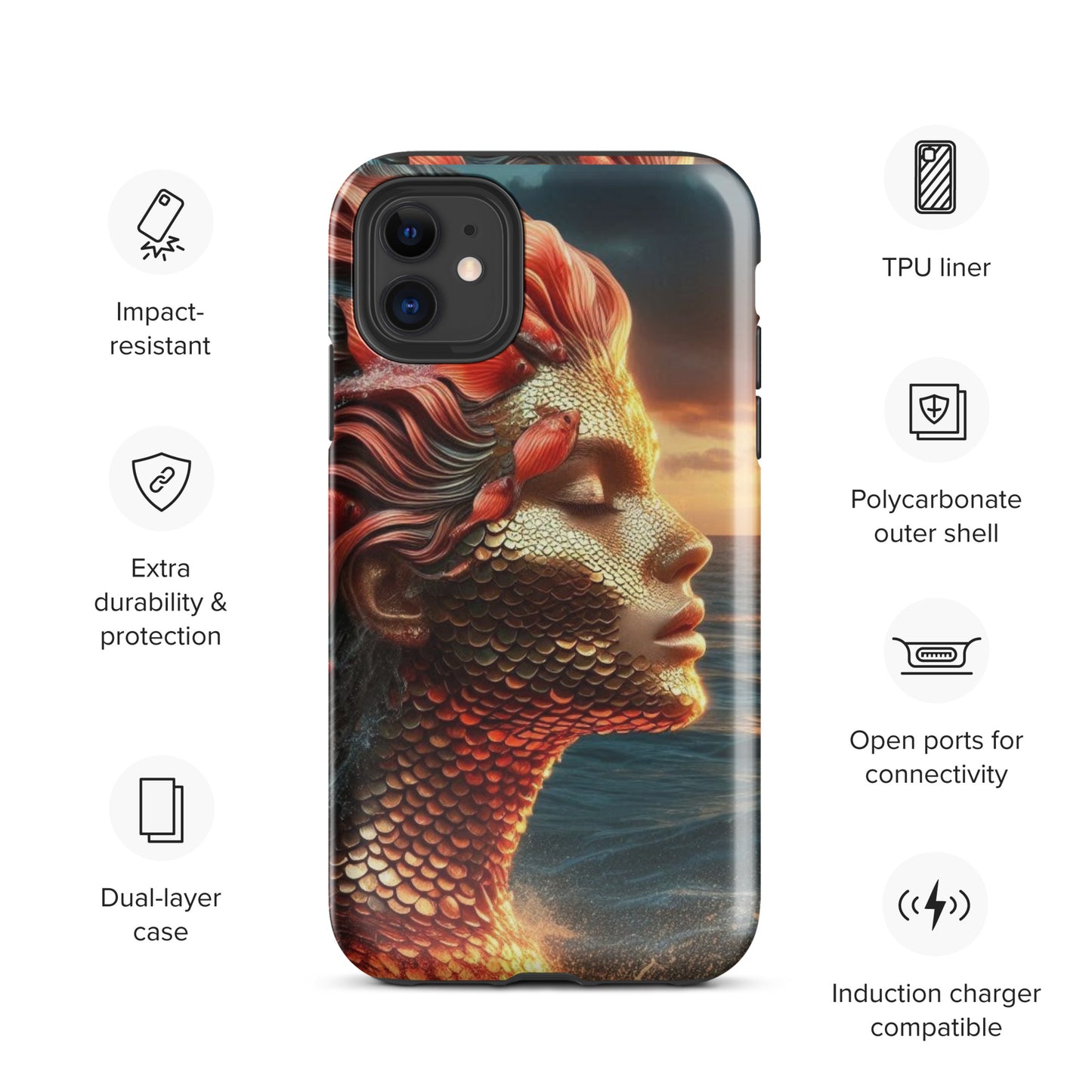 Fiery Ocean Goddess Tough Case for iPhone®