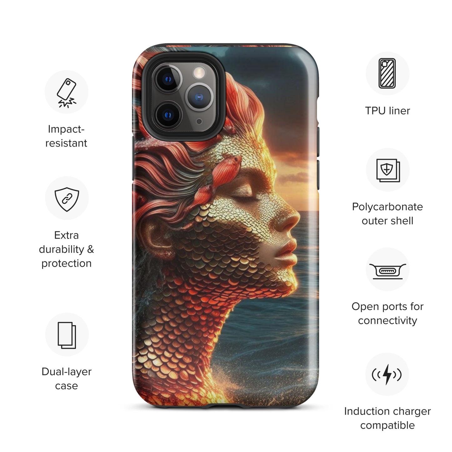 Fiery Ocean Goddess Tough Case for iPhone®