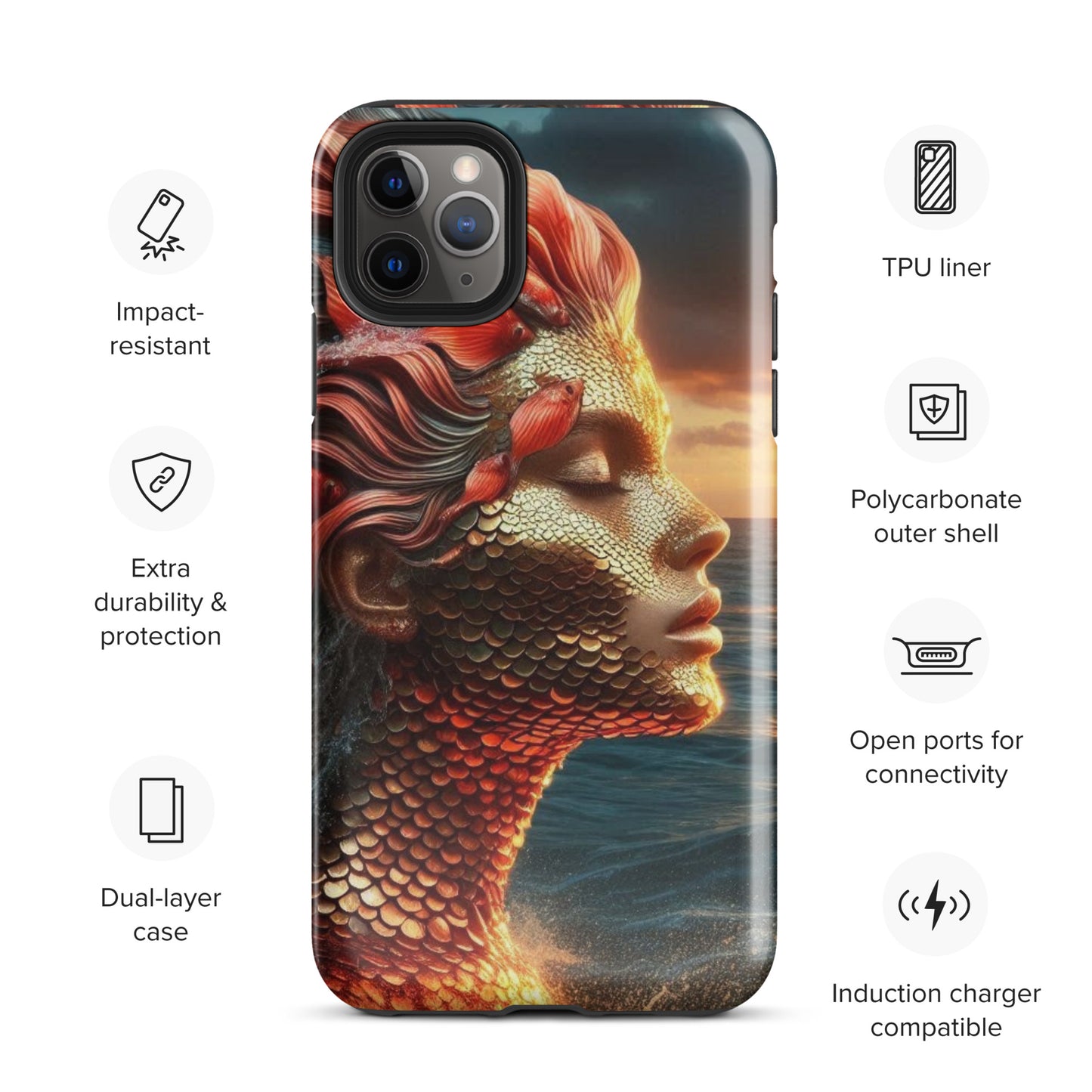 Fiery Ocean Goddess Tough Case for iPhone®