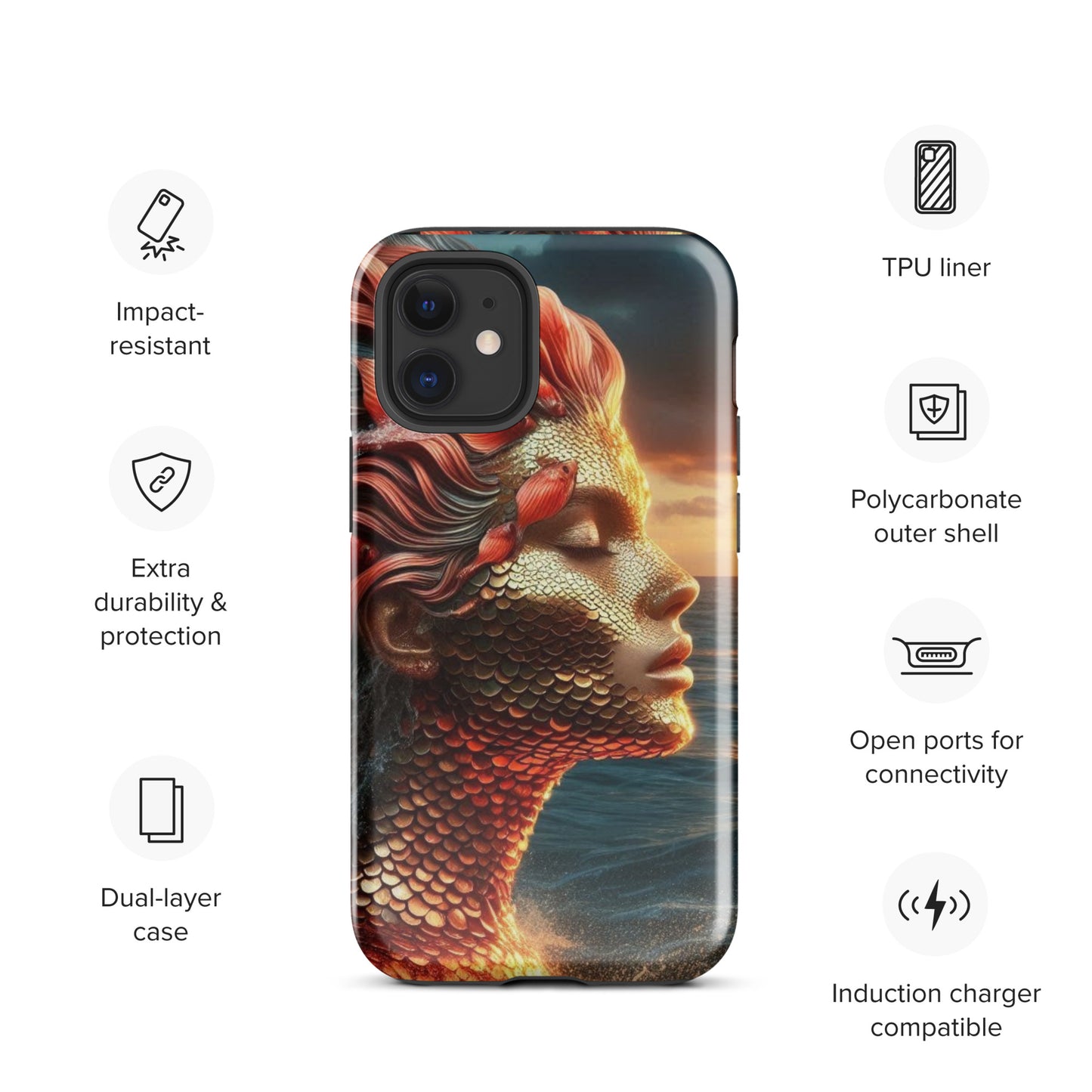 Fiery Ocean Goddess Tough Case for iPhone®