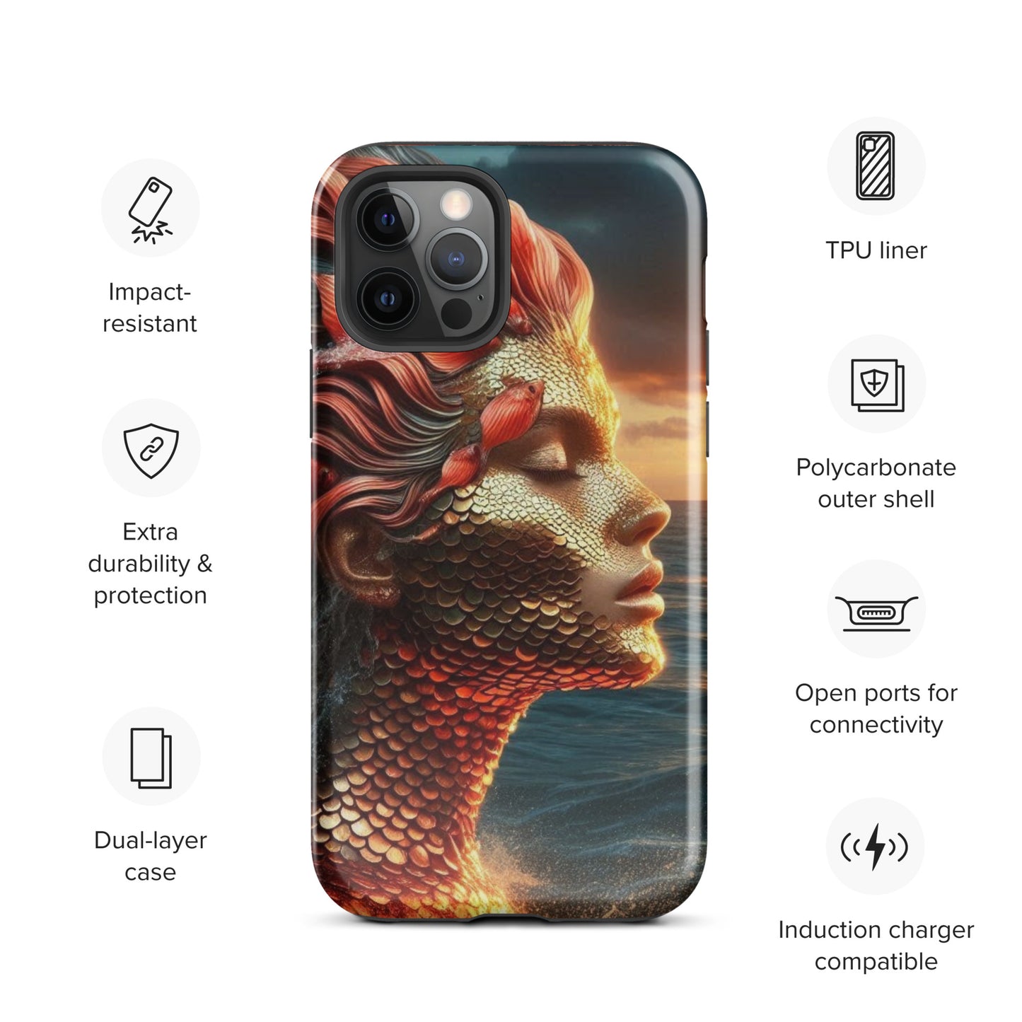 Fiery Ocean Goddess Tough Case for iPhone®