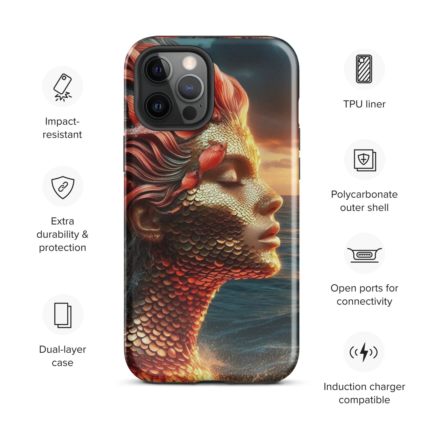 Fiery Ocean Goddess Tough Case for iPhone®