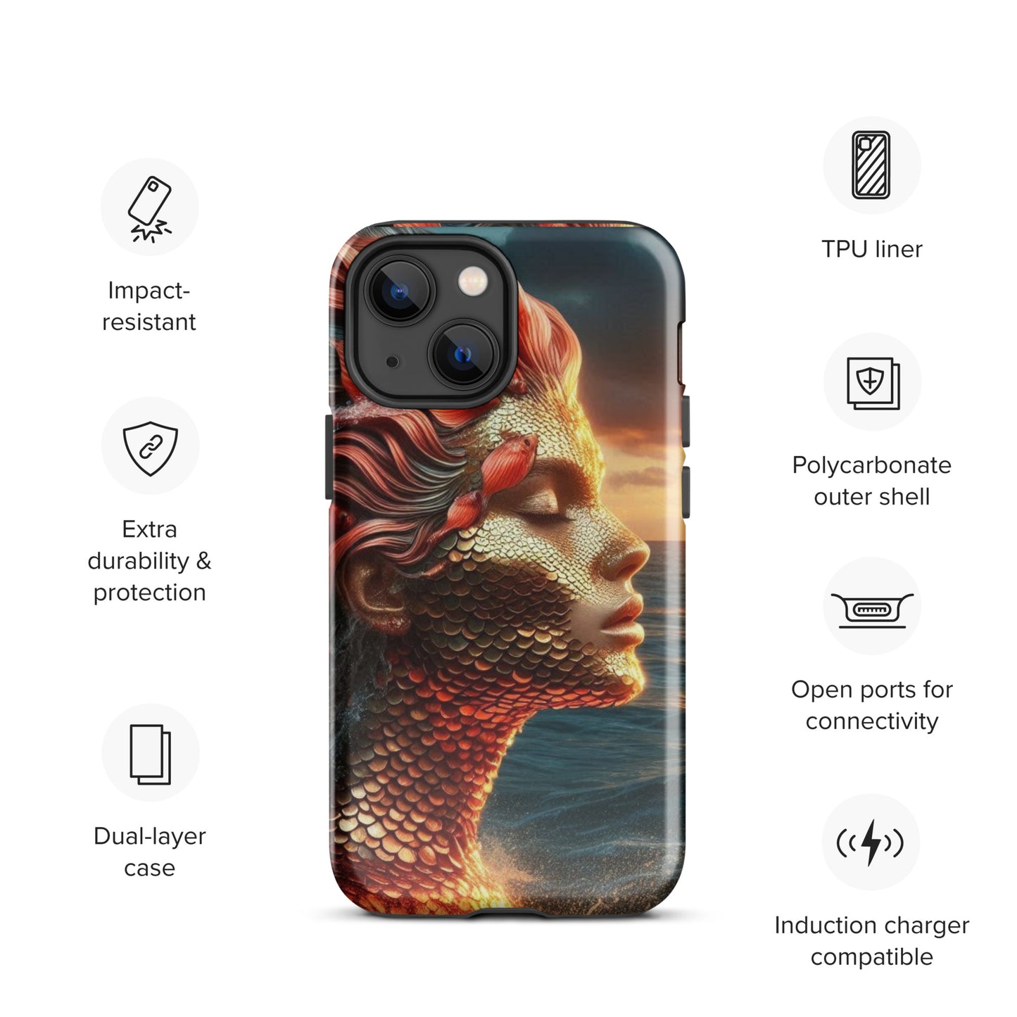 Fiery Ocean Goddess Tough Case for iPhone®