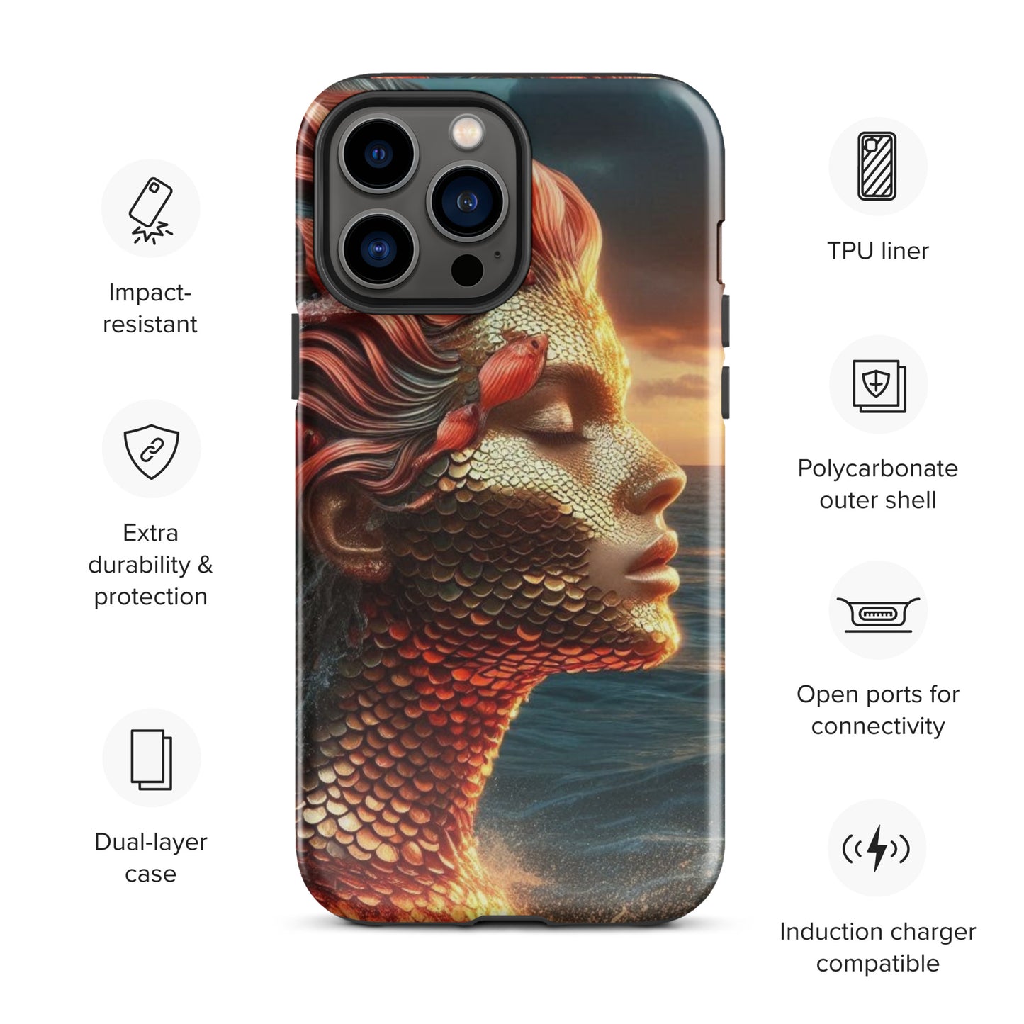 Fiery Ocean Goddess Tough Case for iPhone®