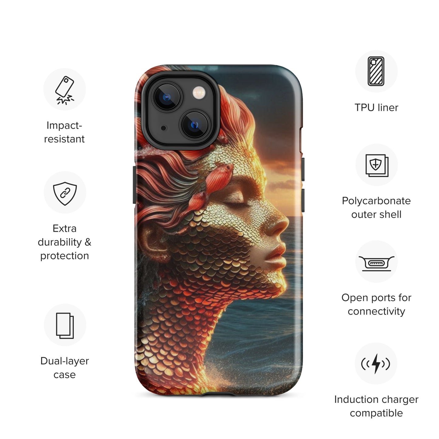 Fiery Ocean Goddess Tough Case for iPhone®