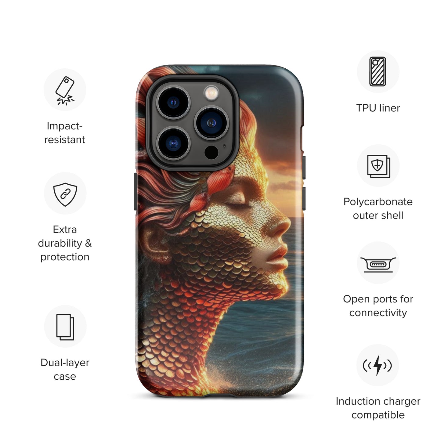 Fiery Ocean Goddess Tough Case for iPhone®