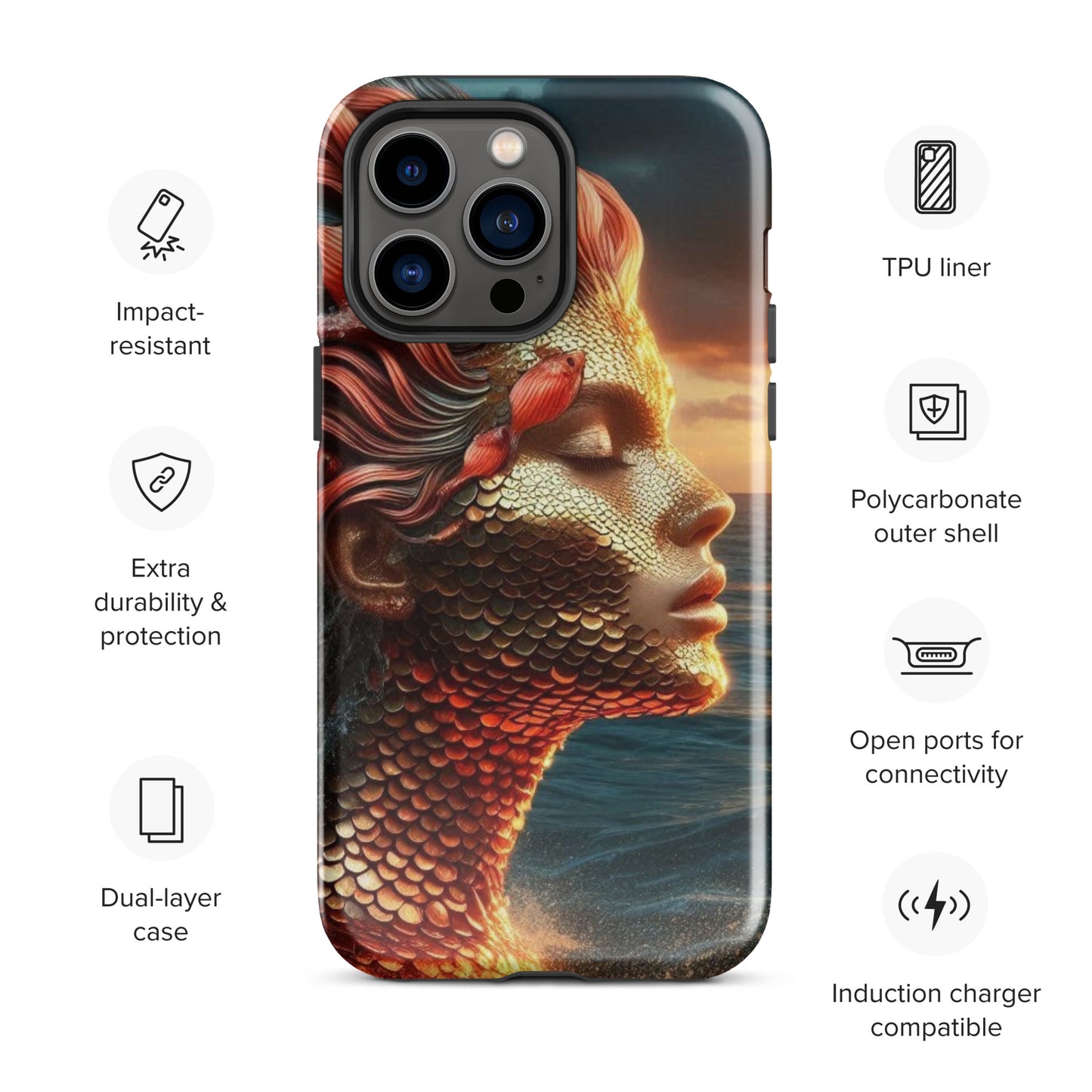 Fiery Ocean Goddess Tough Case for iPhone®