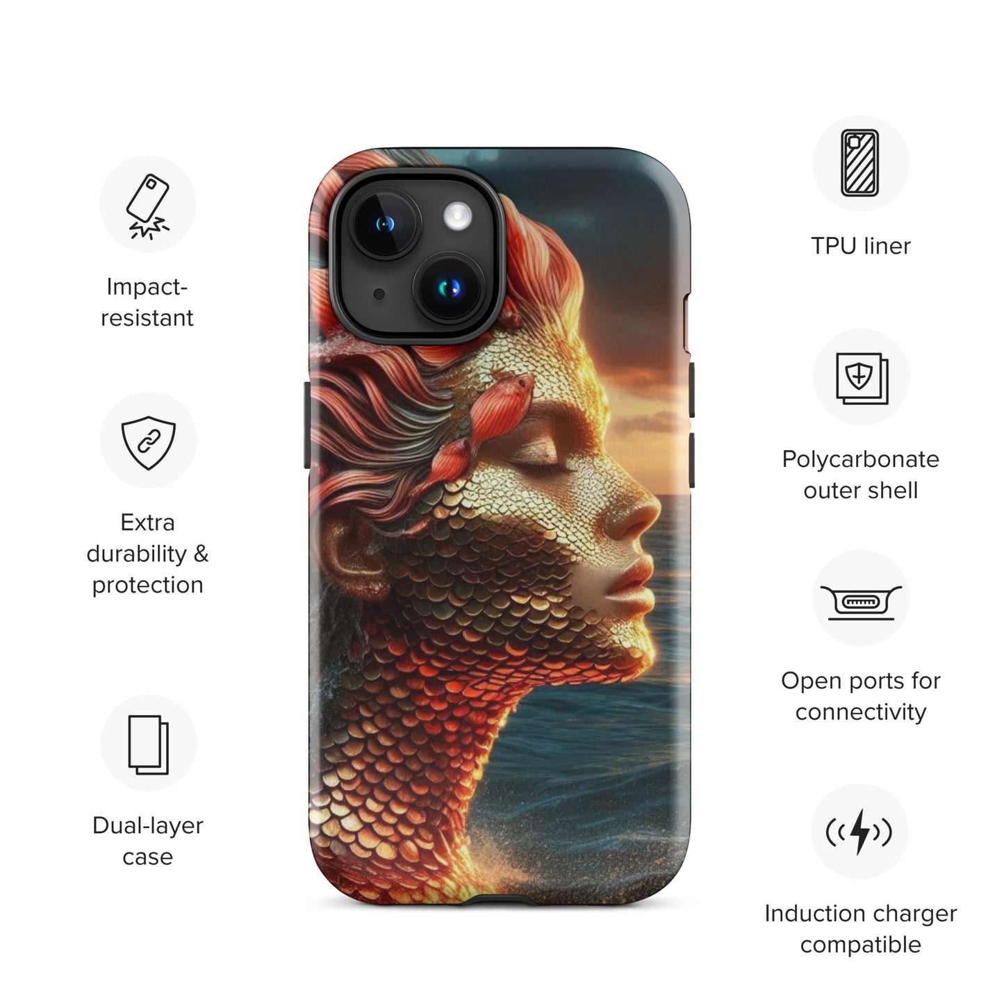 Fiery Ocean Goddess Tough Case for iPhone®