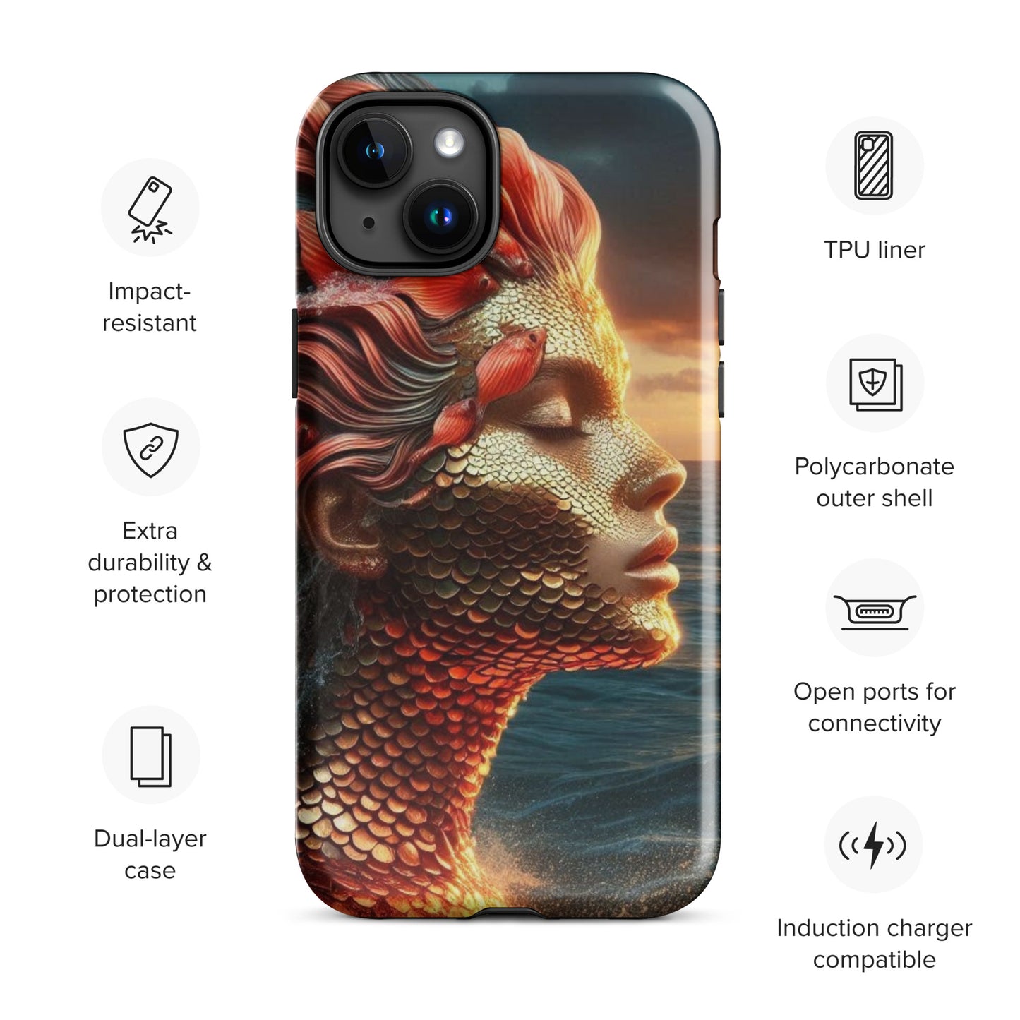 Fiery Ocean Goddess Tough Case for iPhone®