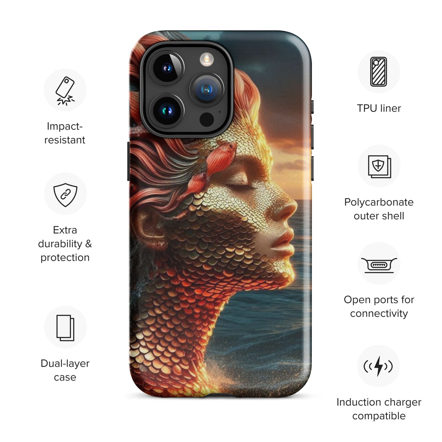 Fiery Ocean Goddess Tough Case for iPhone®